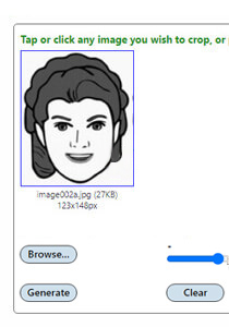 Image showing how to activate the cropping panel