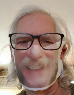 Jack Gillis wearing his selfie-mask