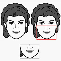 Image showing the ideal crop for a selfie-mask